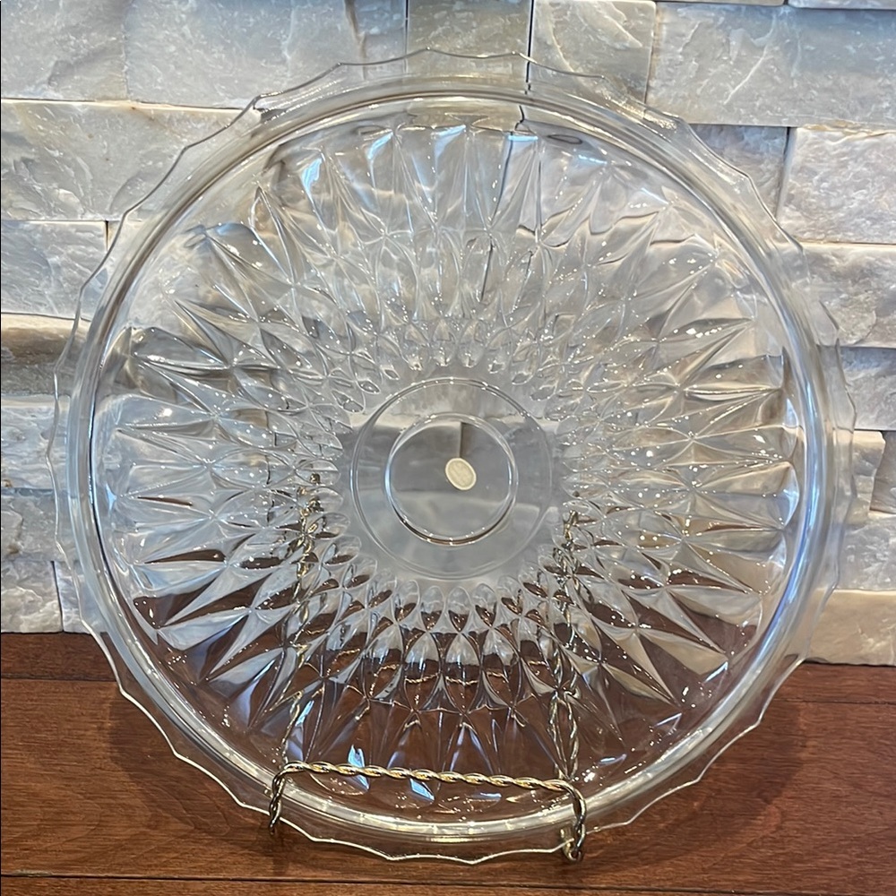 Elegant Clear Glass Serving Platter